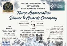East Yonkers Kiwanis to Honor 15 Nurses at 14th Annual Appreciation Dinner & Awards Ceremony in Celebration of Nurses Week