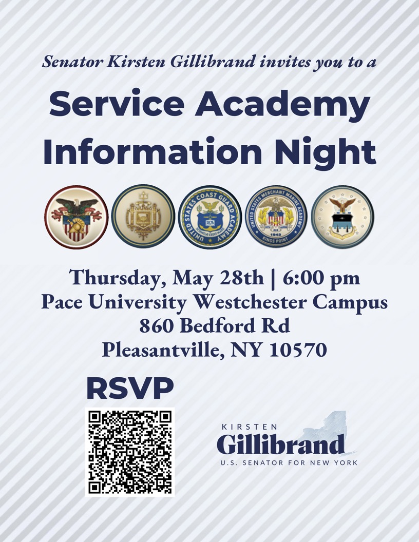 Sen. Gillibrand Service Academy Information Night 5/28 Sen. Gillibrand Service Academy Information Night 5/28