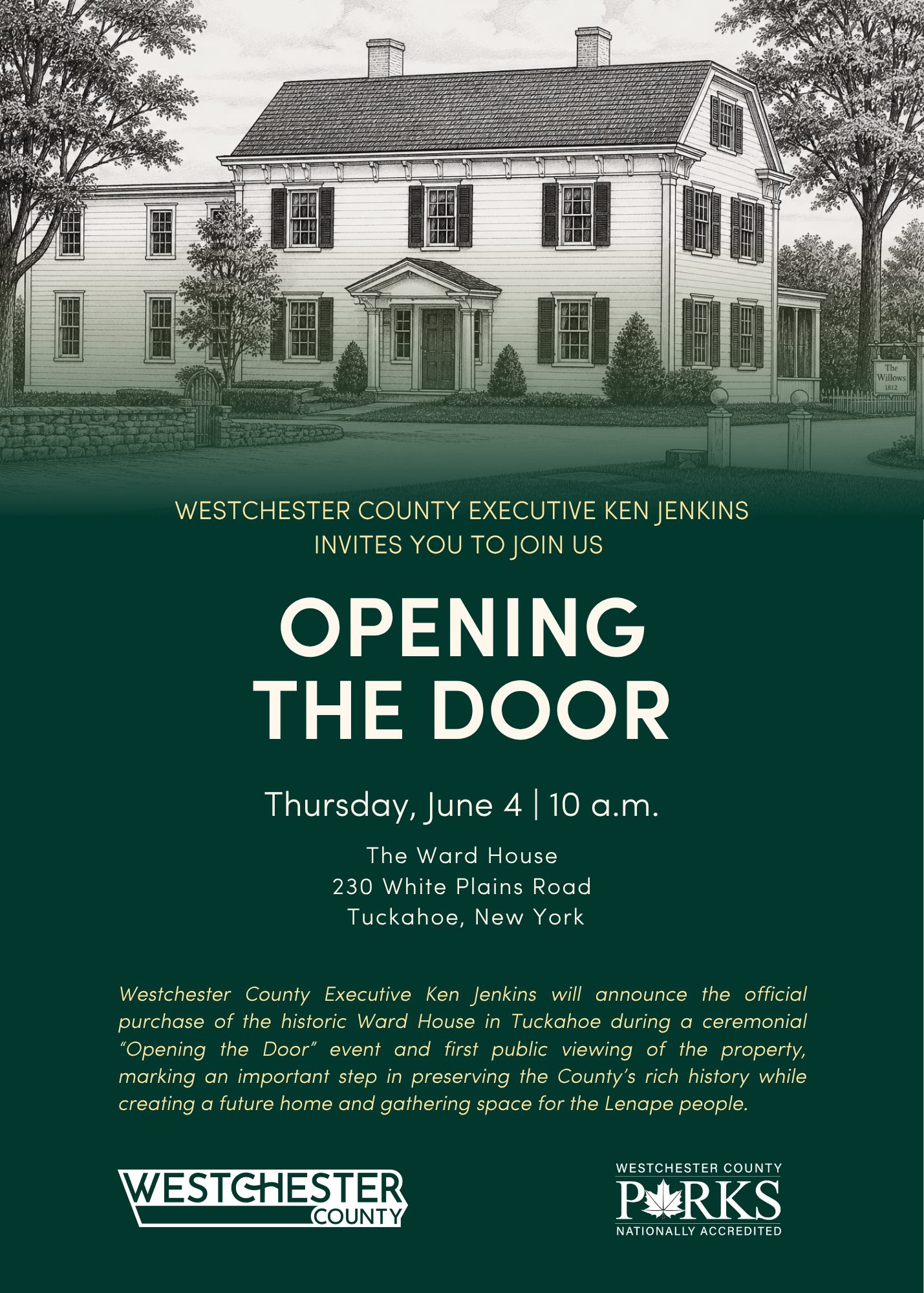 Westchester County to Purchase Historic Ward House in Tuckahoe Westchester County to Purchase Historic Ward House in Tuckahoe