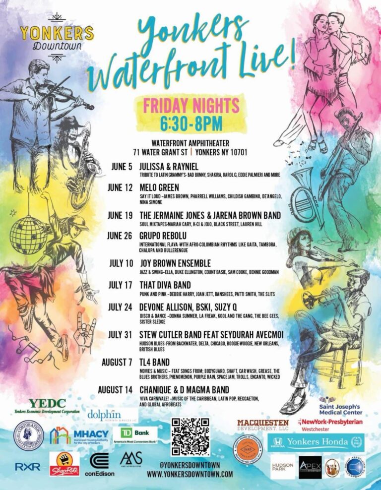 Yonkers Waterfront Live Summer Concert Series 2026