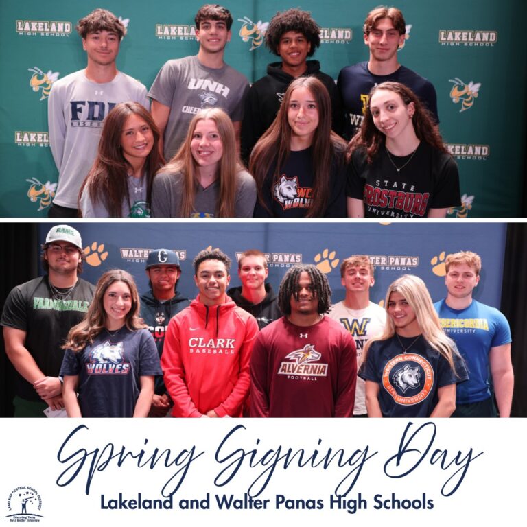 Eighteen Lakeland HS Athletes Sign Commitment Letters at Spring Signing Ceremony
