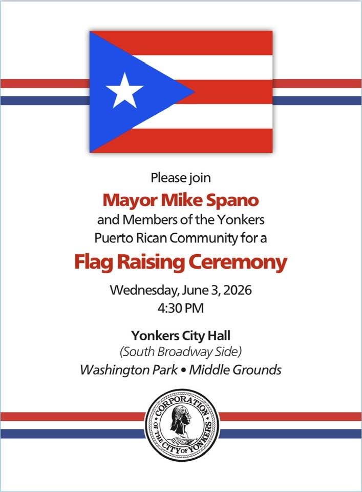 Puerto Rican Flag Raising, Yonkers City Hall June 3