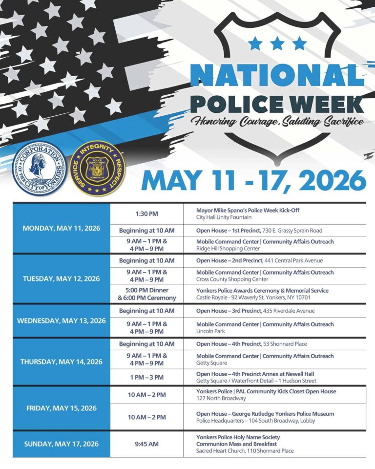 Yonkers Police to Participate in National Police Week 2026