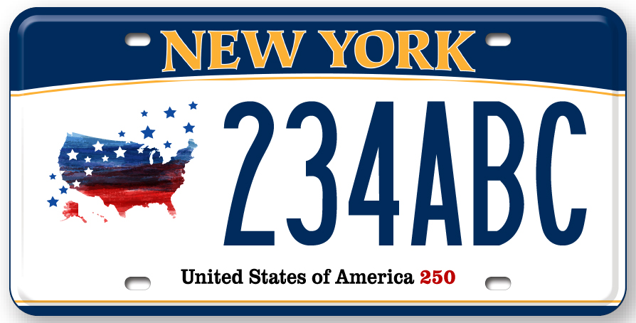 NYS DMV Unveils New License Plate for USA 250 NYS DMV Unveils New License Plate for USA 250