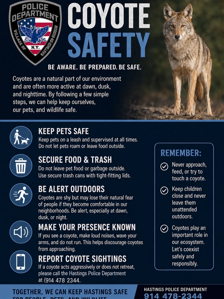 Coyote Sightings in Hastings on Hudson Coyote Sightings in Hastings on Hudson
