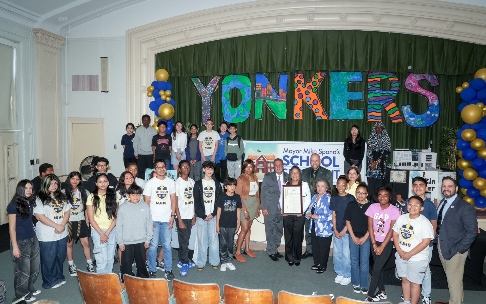 YONKERS MAYOR SPANO’S SCHOOL SPOTLIGHT AWARD PRESENTED TO SCHOOL 16 YONKERS MAYOR SPANO’S SCHOOL SPOTLIGHT AWARD PRESENTED TO SCHOOL 16