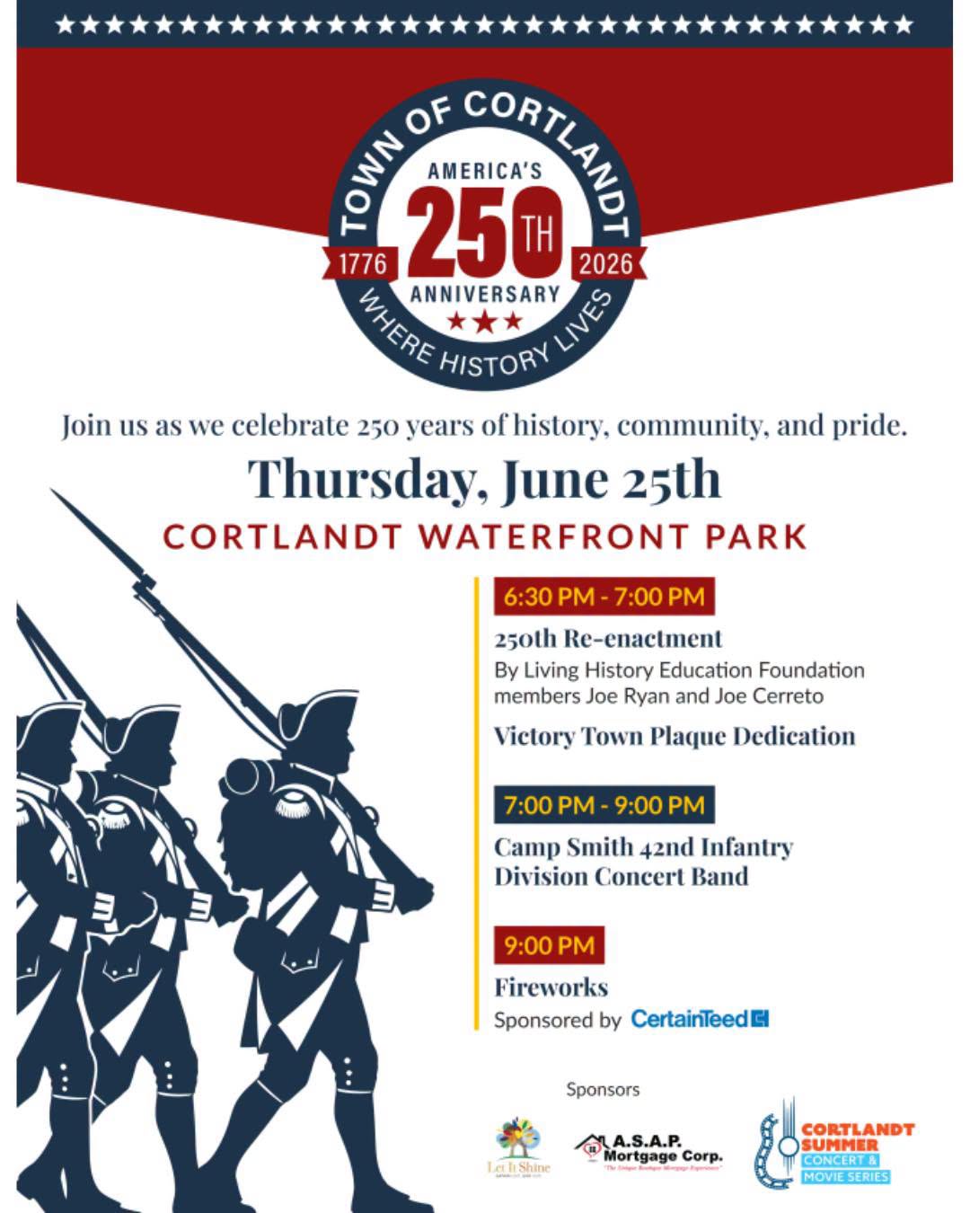 Town of Cortlandt -USA 250 Celebration-June 25 Town of Cortlandt -USA 250 Celebration-June 25