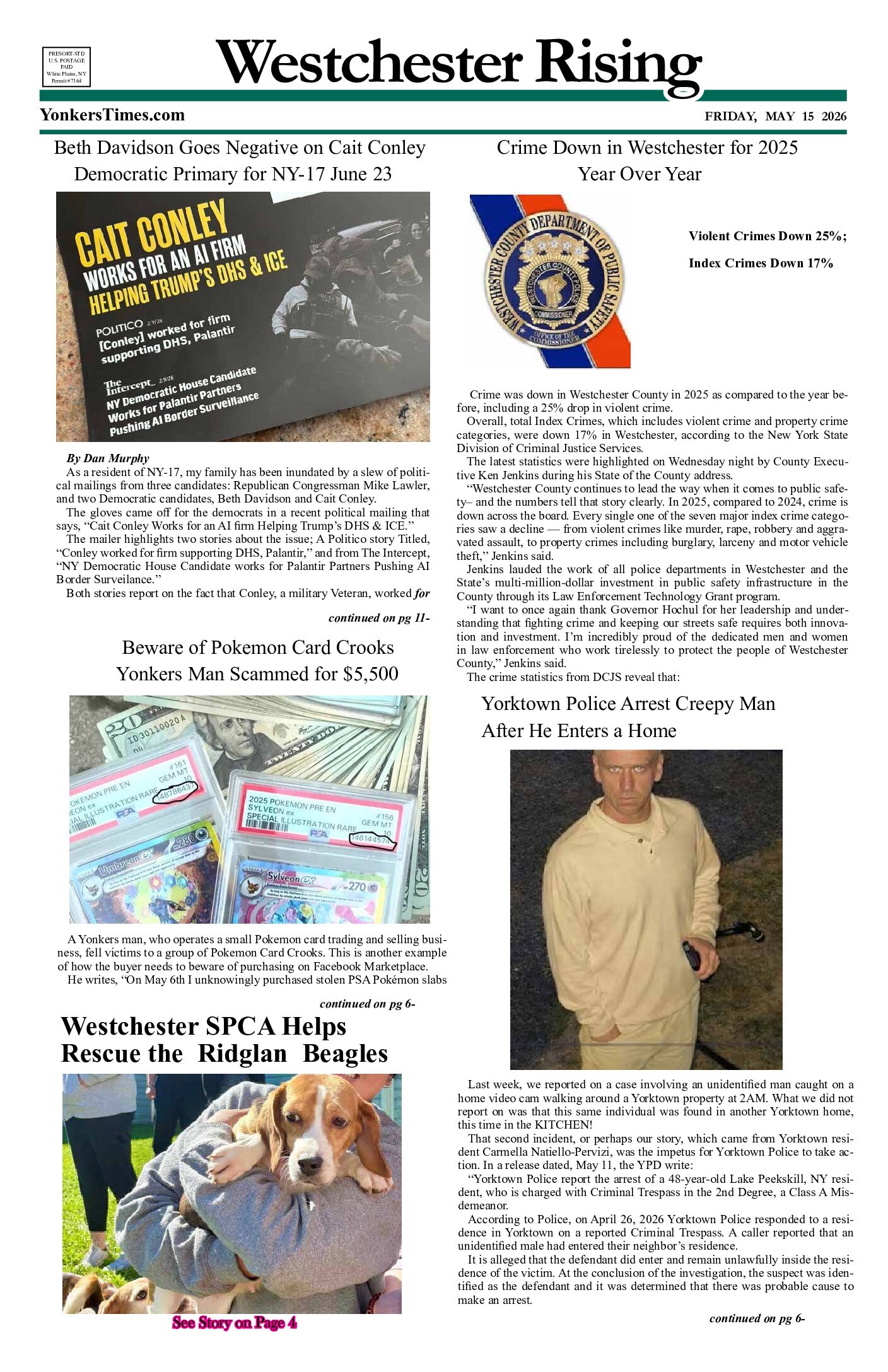 Westchester Rising May 15, 2026 PDF Westchester Rising May 15, 2026 PDF