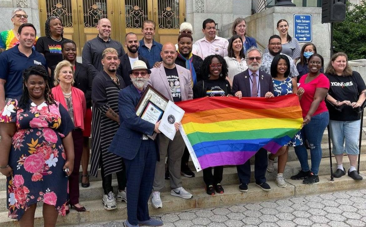 Yonkers Raises Pride Flag and Honors Firefighter Devon Chisholm Yonkers Raises Pride Flag and Honors Firefighter Devon Chisholm