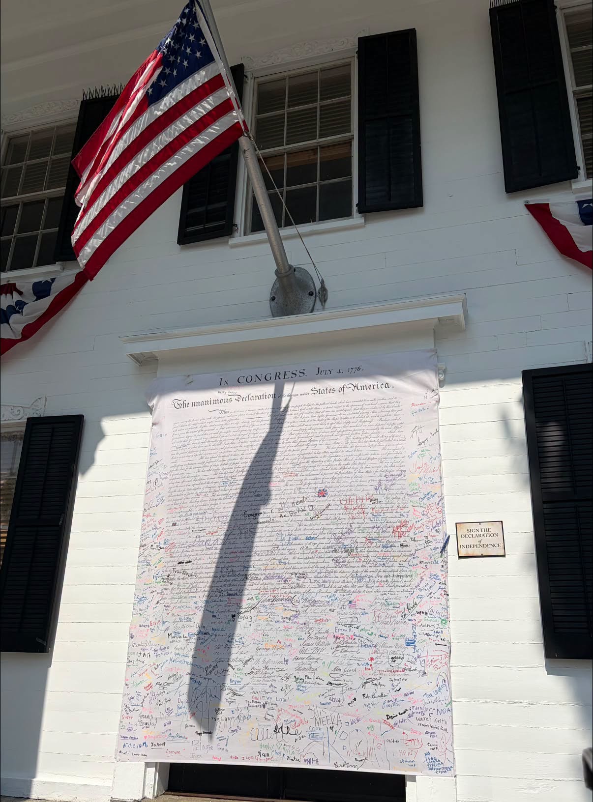 Large Declaration of Independence Defaced in Putnam County Large Declaration of Independence Defaced in Putnam County